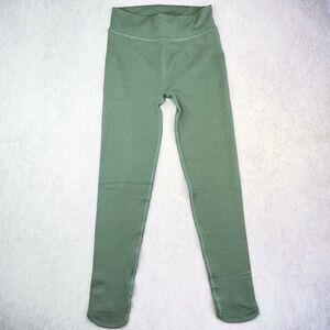 Gymshark Leggings Womens Size M Green High Rise 7/8 Waffle Texture Activewear